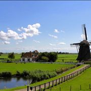 Picture Of Windmill Landscape Sky Clouds