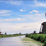 Picture Of Windmills Kinderdijk River